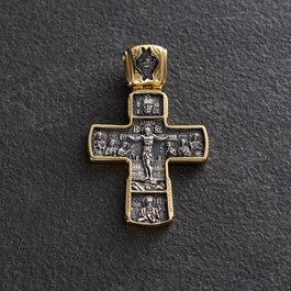 Православний Хрест "Розп'яття Христове. Ікона Божої Матері Знамення з пророками" 132905