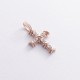 Крестик с фианитами (красное золото) п03957