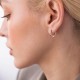 Золоті сережки - кільця з фіанітами с07800
