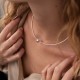 Срібне кольє з кулькою 1099