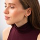 Серьги - кольца "Brigitte" в желтом золоте с09561