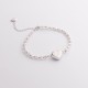 Срібний браслет "Сердечко" (перли) 141868
