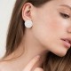 Серебряные серьги "Кометы" (матовые) 2.1 см 122768
