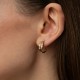Серьги "Змеи" в желтом золоте (фианиты) с09461
