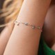 Серебряный браслет с голубыми фианитами 141638