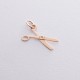 Золотой кулон "Ножницы" п03376