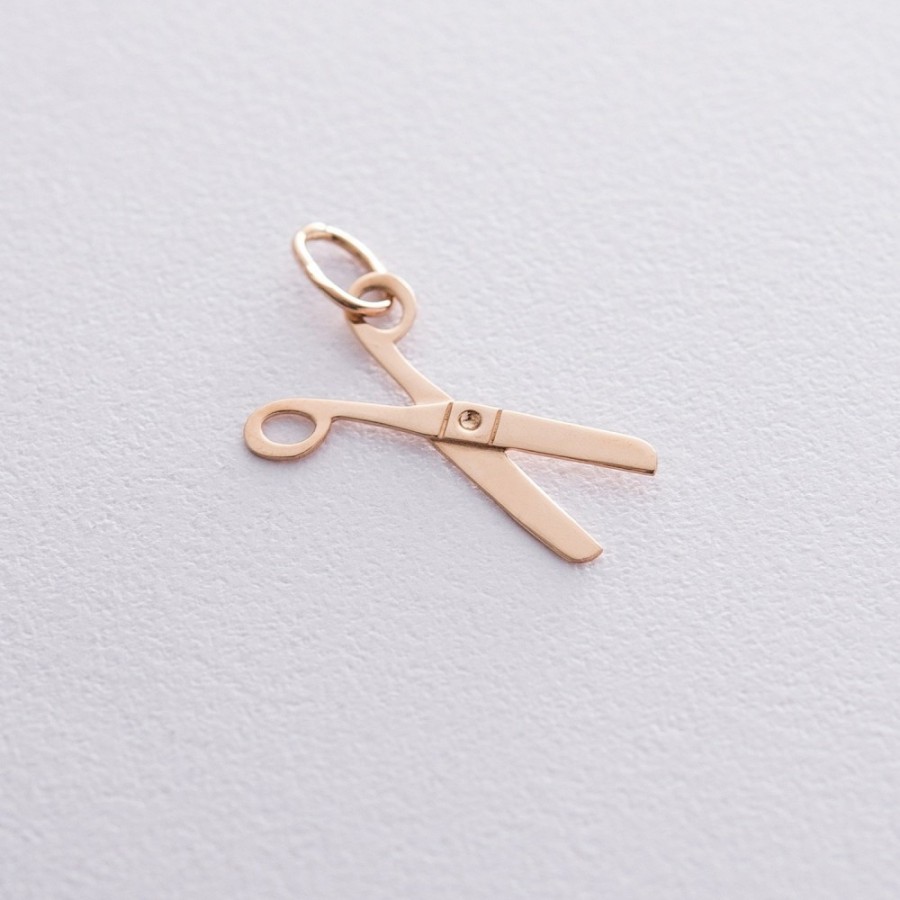 Золотой кулон "Ножницы" п03376