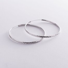 Сережки - кільця в сріблі (5.9 см) 122952