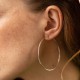 Сережки - кільця в білому золоті (5.4 см) с08599
