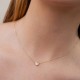 Колье "Сердечко" в желтом золоте кол01822