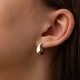 Серьги "Капельки" в желтом золоте с09686