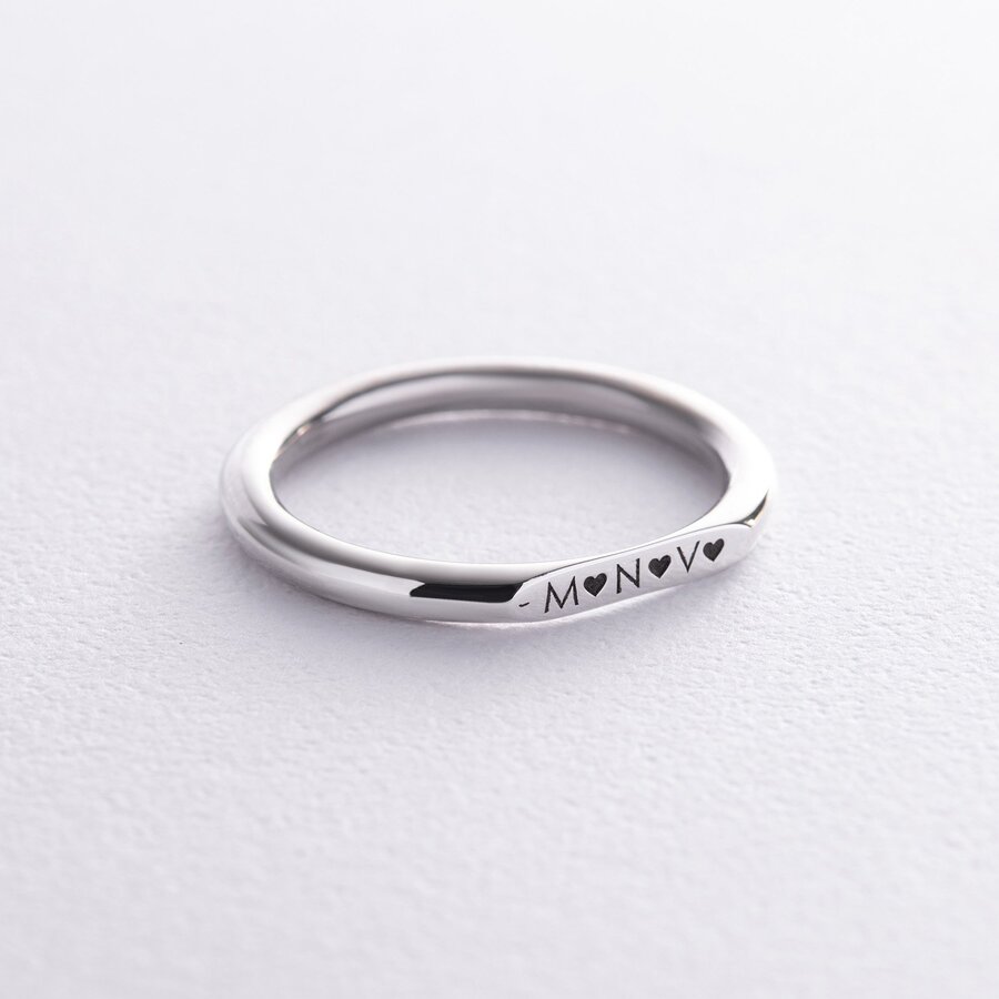 Серебряное кольцо для гравировки 112697