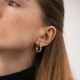 Сережки - кільця в жовтому золоті с09299