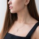 Колье "Крестик" в белом золоте кол01707