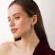 Серьги - кольца в желтом золоте с09299