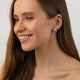 Серьги "Megan" в белом золоте с09736