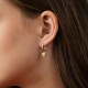 Сережки "Сердечка" у червоному золоті с09674