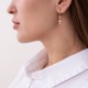 Золотые серьги "Ключики" с фианитами с07428