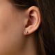 Сережки - пусети "Сердечки" у жовтому золоті с09656