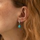 Серьги с бирюзой (белое золото) с08549