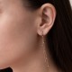 Золотые серьги на цепочке с шариками с07770