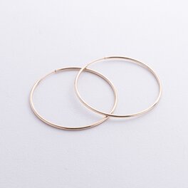Сережки - кільця в жовтому золоті (4.8 см) с08771