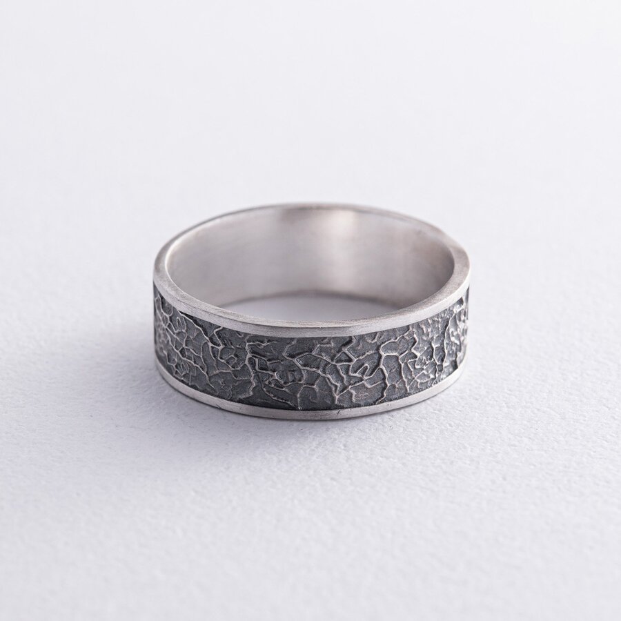 Серебряное текстурное кольцо 7016