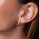 Серебряные серьги - кольца (фианиты) OR110510