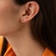Сережки - пусети "Напівсфера" у жовтому золоті (0.5 см) с08204