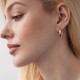 Овальные серьги в красном золоте с07858