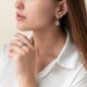 Серебряное помолвочное кольцо с голубым топазом и фианитами 111457