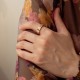 Кольцо "Love" в красном золоте к08451