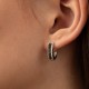 Серебряные серьги с черными и белыми фианитами 2701/9p-CZ