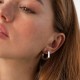 Сережки - кільця "Nora" у білому золоті с09019