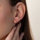 Серьги - кольца "Джоанна" в красном золоте с07217