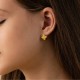 Серьги "Клевер" в желтом золоте с09650