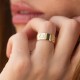 Кольцо "Love" в желтом золоте к07549