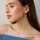Сережки "Ester" у жовтому та білому золоті с09632