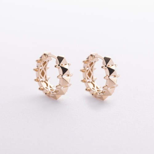 Серьги - кольца "Tamila" в желтом золоте с09298