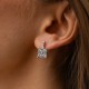 Серебряные серьги "Irene" с фианитами 123547
