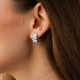 Серьги "Agnes" в белом золоте с09716