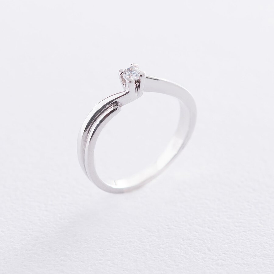 Золотое помолвочное кольцо (фианит) к06161