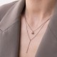 Подвійне срібне ко﻿льє "Хлоя" з кулькою 1091