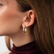 Серьги "Jenny" с фианитами (желтое золото) с09579