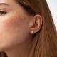 Сережки - пусети "Fleur" з фіанітами (біле золото) с09142