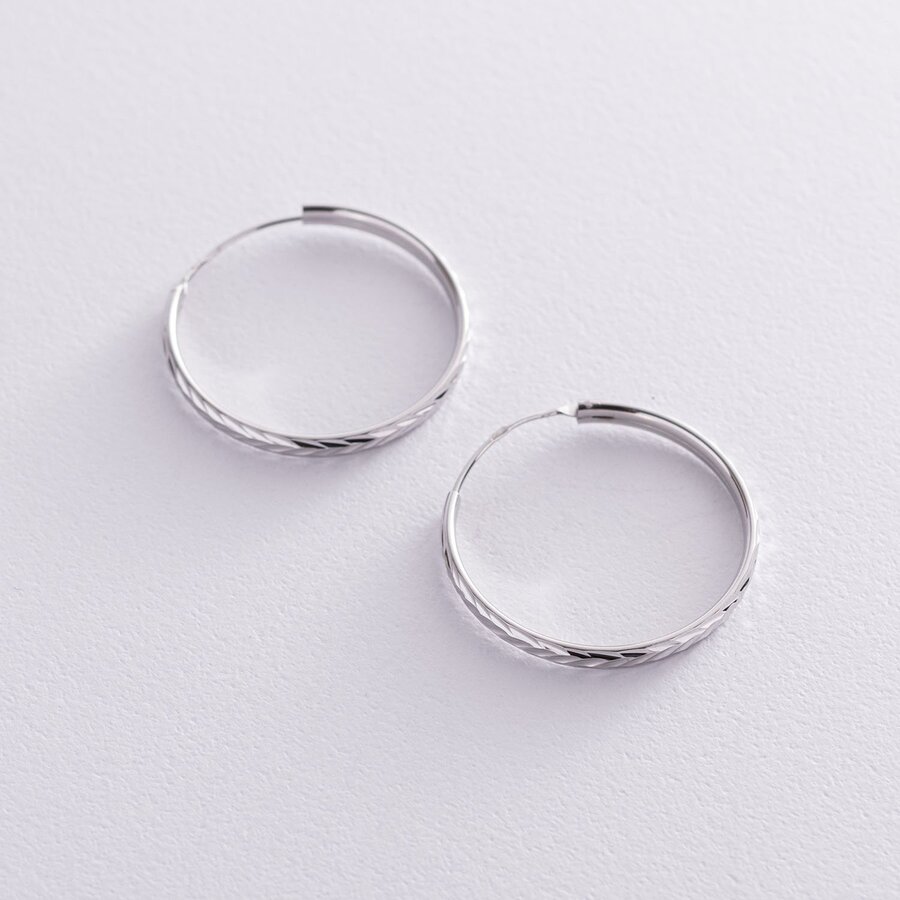Сережки - кільця в сріблі (3.0 см) 122949