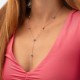 Колье 2 в 1 "Шарики" в белом золоте кол02480