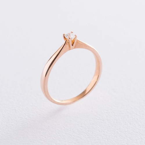 Золотое помолвочное кольцо (цирконий Swarovski) к06222