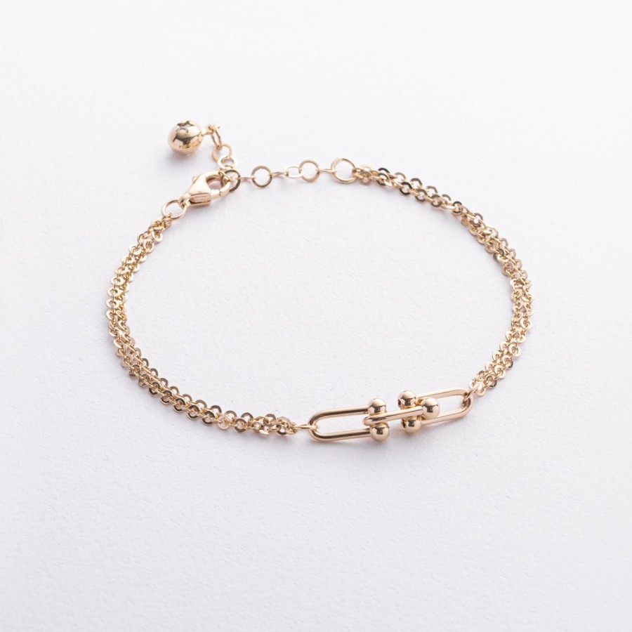 Браслет "Фантазія" у жовтому золоті б05805