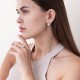 Срібні сережки з перлами і фіанітами 2458/1р-PWT